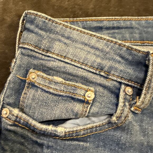 Zara Woman Premium Denim Women's Skinny Jeans Distressed Raw Hem Lt Wash Size 2 - Picture 9 of 16